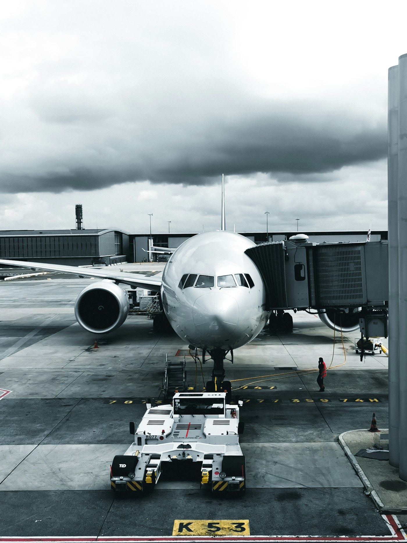 An Air France aircraft at Charles de Gaulle airport