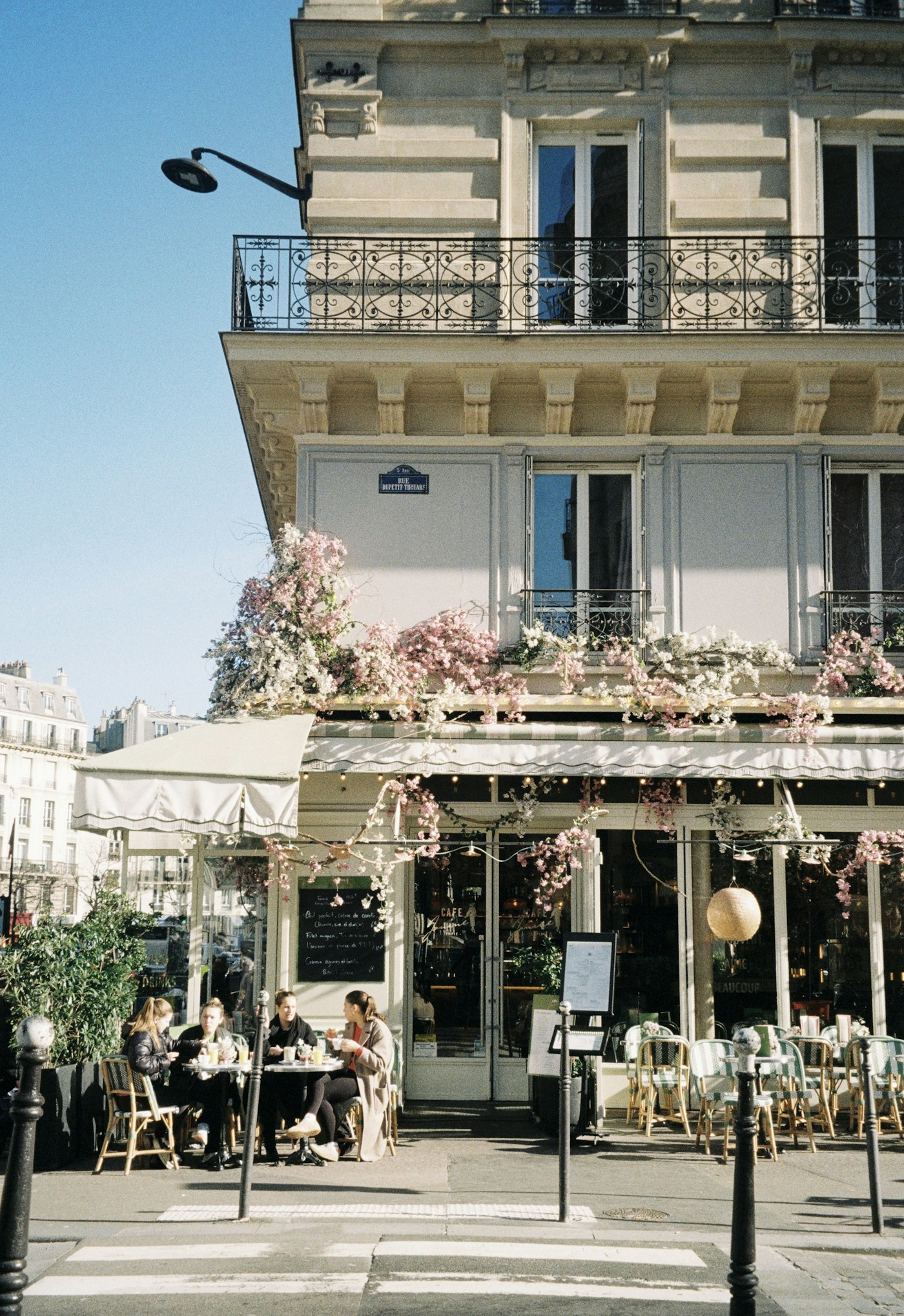 The terrace of Cafe Beaucoup in Paris