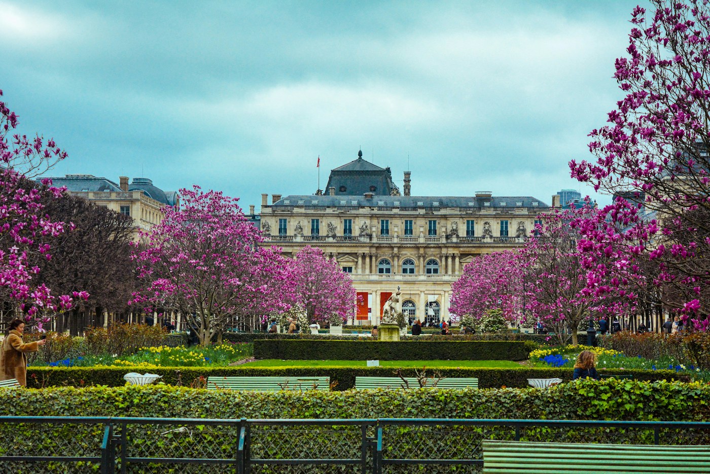 Spring blossom in a Paris garden