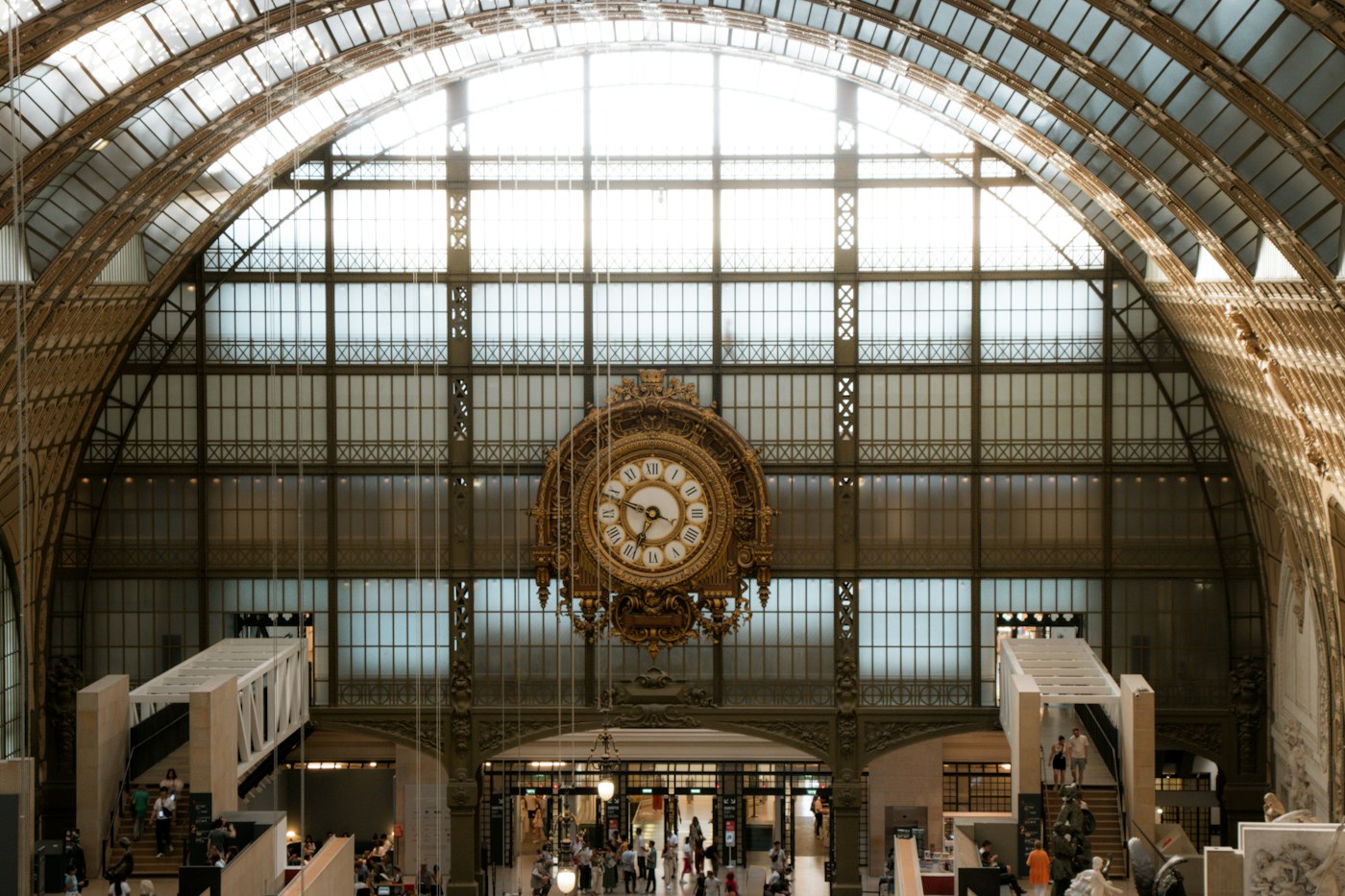 The ornate clock inside Musee d'Orsay