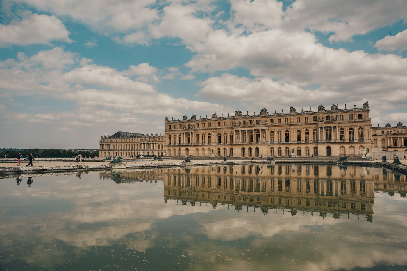 Versailles reflected in a garden pond